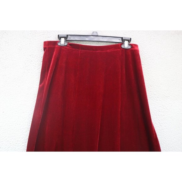 White Stag Red Velvet Maxi Skirt and Long Sleeve Top-Large-Whimsigoth - Picture 4 of 16